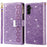 For Samsung Galaxy A35 5G Leather Case Zipper Wallet Phone Cover with Folding Stand - Purple - 1