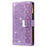 For Samsung Galaxy A35 5G Leather Case Zipper Wallet Phone Cover with Folding Stand - Purple - 7