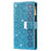 For Samsung Galaxy A15 4G / 5G Case Zipper Pocket PU Leather Wallet Glittery Phone Cover - Blue - 7