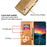 For Samsung Galaxy S23 FE Case Zipper Pocket Glitter Leather Phone Cover - Gold - 4