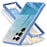 For Samsung Galaxy S24 Ultra Cell Phone Case Gradient Feather PC+TPU Shell - Blue - 2