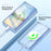 For Samsung Galaxy S24 Ultra Cell Phone Case Gradient Feather PC+TPU Shell - Blue - 3