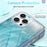 For iPhone 14 Pro Case Gradient Feather Pattern Full Body Protection Phone Shell - Blue - 4