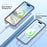 For iPhone 11 Pro Max PC+TPU Case Gradient Feather Pattern Drop-proof Back Cover - Blue - 2