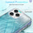 For iPhone 11 Pro Max PC+TPU Case Gradient Feather Pattern Drop-proof Back Cover - Blue - 3