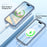 For iPhone 14 Pro Max Case PC+TPU Full Body Shockproof Gradient Feather Phone Cover - Blue - 2