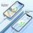 For iPhone 12 / 12 Pro Gradient Case PC+TPU Phone Cover with PET Screen Protector - Blue - 2