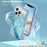 For iPhone 12 / 12 Pro Gradient Case PC+TPU Phone Cover with PET Screen Protector - Blue - 6