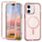 For iPhone 11 Case Compatible with MagSafe PC + TPU Clear Phone Cover with PET Screen Film - Pink - 1