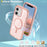 For iPhone 11 Case Compatible with MagSafe PC + TPU Clear Phone Cover with PET Screen Film - Pink - 6