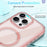 For iPhone 12 / 12 Pro Case Compatible with MagSafe PC + TPU Clear Phone Cover with PET Screen Film - Pink - 4