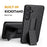 For Samsung Galaxy S24+ Case PC+TPU Sliding Screen Cover Kickstand Phone Shell with Clip - 4