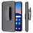 For Samsung Galaxy S24 PC+TPU Case Sliding Screen Cover Kickstand Phone Shell with Clip - 2
