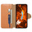 DENIOR For Google Pixel 6 Pro 5G Case Cowhide Texture Stand Shockproof Phone Cover - Khaki - 2