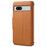 DENIOR For Google Pixel 7a Shockproof Case Cowhide Texture Stand Phone Cover - Khaki - 6