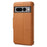 DENIOR For Google Pixel 7 Pro 5G Shockproof Case Cowhide Texture Leather Phone Cover - Khaki - 6