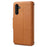 DENIOR For Samsung Galaxy A05s 4G Wallet Phone Case Cowhide Texture Leather Flip Cover - Khaki - 6