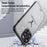 For iPhone 13 Pro Max Phone Case PU Leather Coated PC+TPU Deer Pattern Cover - Blue - 4