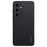 For Samsung Galaxy S23 FE Phone Case Leather+PC+TPU Cover Wood Texture - Black - 1