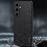 For Samsung Galaxy S23 FE Phone Case Leather+PC+TPU Cover Wood Texture - Black - 3