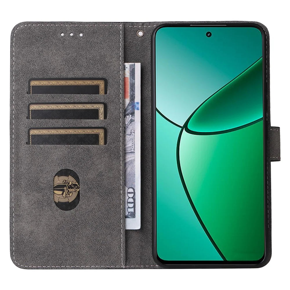 For Realme 12 4G / 12+ 5G / Narzo 70 Pro 5G / Narzo 70 5G / P1 5G / 13 4G Wallet Case RFID Blocking TPU Inner Shell Leather Phone Cover - Black - 2