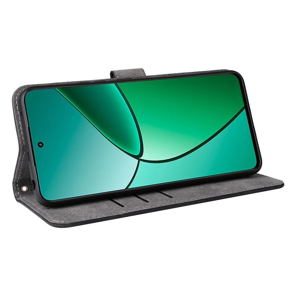 For Realme 12 4G / 12+ 5G / Narzo 70 Pro 5G / Narzo 70 5G / P1 5G / 13 4G Wallet Case RFID Blocking TPU Inner Shell Leather Phone Cover - Black - 3