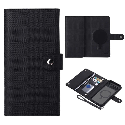 VILI GHB Series for Google Pixel 8 Pro Magnetic Case Detachable Wallet Leather Phone Cover - Black - 1