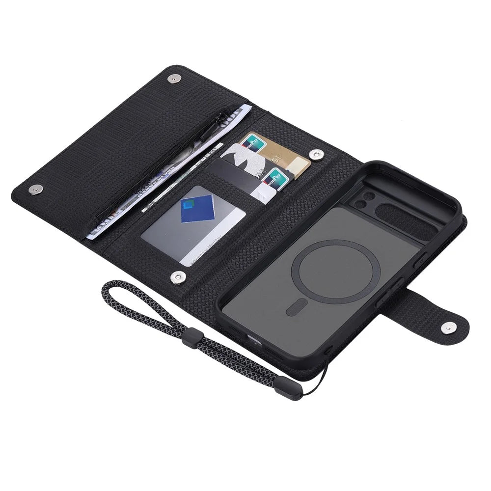 VILI GHB Series for Google Pixel 8 Pro Magnetic Case Detachable Wallet Leather Phone Cover - Black - 3