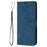 For Samsung Galaxy S25 / S24 Phone Stand Cover Case Skin-Touch PU Leather Solid Color Phone Shell - Blue - 7