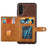For Samsung Galaxy A35 5G Case PU Leather+TPU Kickstand Cover with Card Slots - Brown - 2