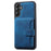 For Samsung Galaxy A35 5G Case RFID Blocking Wallet Leather Coated TPU Kickstand Cover - Navy Blue - 5