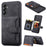 For Samsung Galaxy A55 5G Case Leather+TPU Phone Cover with RFID Blocking Wallet - Black - 1