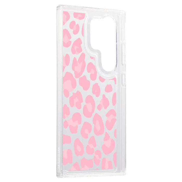 For Samsung Galaxy S24 Ultra Case Pattern Print Design TPU Shockproof Phone Cover - Pink Leopard - 3