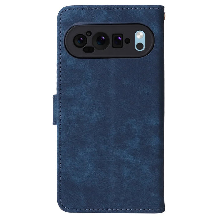 For Google Pixel 9 Pro XL Case RFID Blocking Wallet Flip PU Leather Cover - Blue - 7