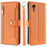 For Samsung Galaxy Xcover7 Wallet Case Shockproof Leather Phone Cover with 2 Straps - Orange - 1