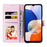 For Samsung Galaxy A15 4G / 5G Leather Case RFID Blocking Flip Folio Lacquered Phone Cover - Colorful Flower - 2