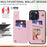 For iPhone 15 Pro Case Kickstand Drop Protection Shockproof Phone Shell - Rose - 2