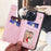 For iPhone 15 Pro Case Kickstand Drop Protection Shockproof Phone Shell - Rose - 3