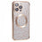 HRF Series for iPhone 13 Pro TPU Case Glitter Leopard Electroplating Magnetic Phone Cover - Gold - 1