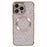 HRF Series for iPhone 13 Pro TPU Case Glitter Leopard Electroplating Magnetic Phone Cover - Gold - 3
