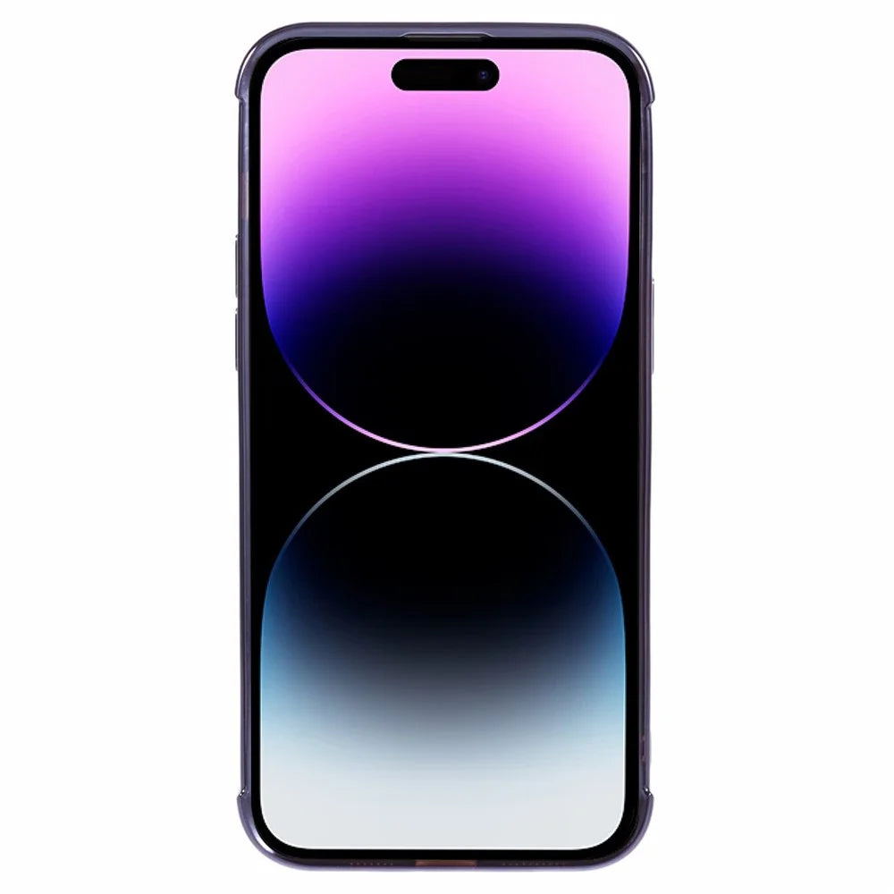 HRF Series for iPhone 14 Pro TPU Case Compatible with MagSafe Electroplating Leopard Phone Cover - Purple - 2
