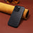 For iPhone 13 Pro Max Case Crocodile Textured Leather Covered Hybrid Slim Phone Case - Black - 4
