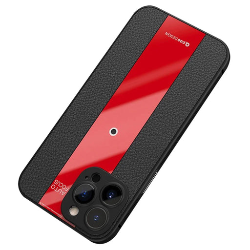 Q.COO For iPhone 14 Pro Max Mobile Phone Cover TPU+Acrylic+Leather Anti-scratch Case - Red - 1