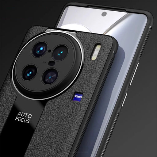Q.COO For vivo X90 5G Cell Phone Case Drop-proof PU Leather+TPU+Acrylic Shell - Black - 2