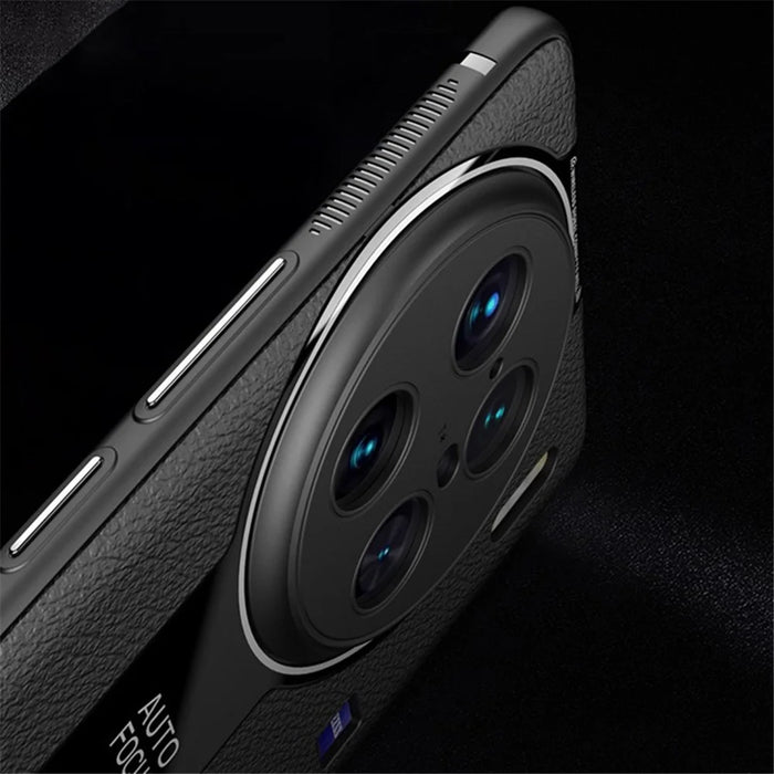 Q.COO For vivo X90 5G Cell Phone Case Drop-proof PU Leather+TPU+Acrylic Shell - Black - 3