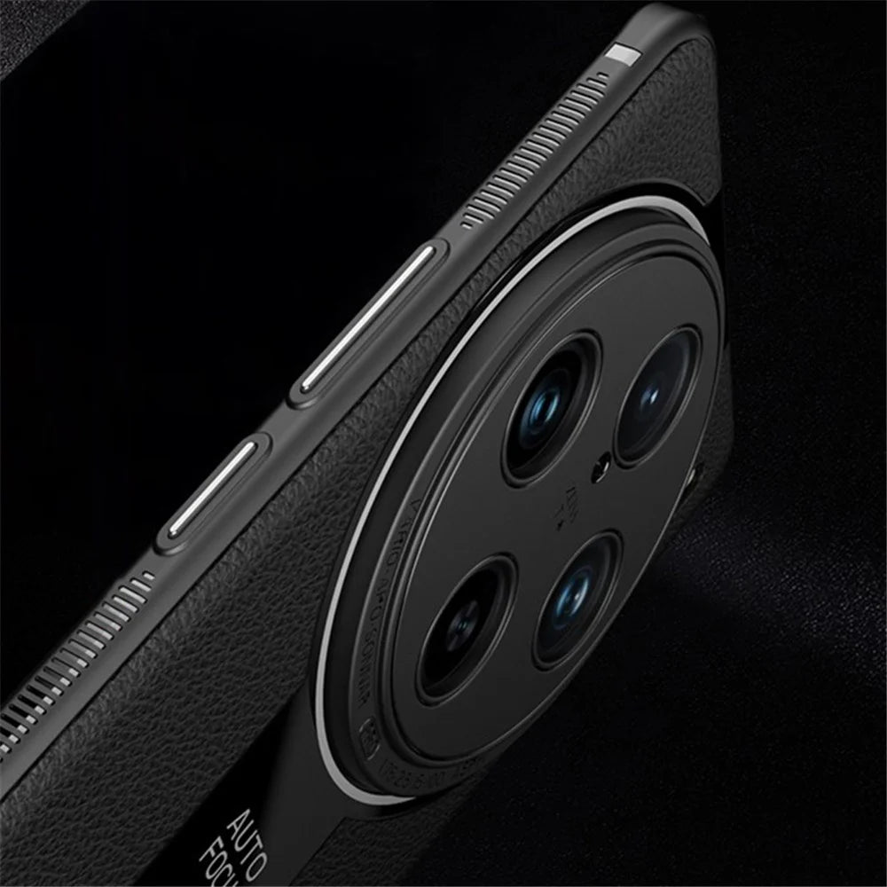 Q.COO For vivo X100 5G Case PU Leather+TPU+Acrylic Scratch-resistant Back Phone Cover - Black - 3