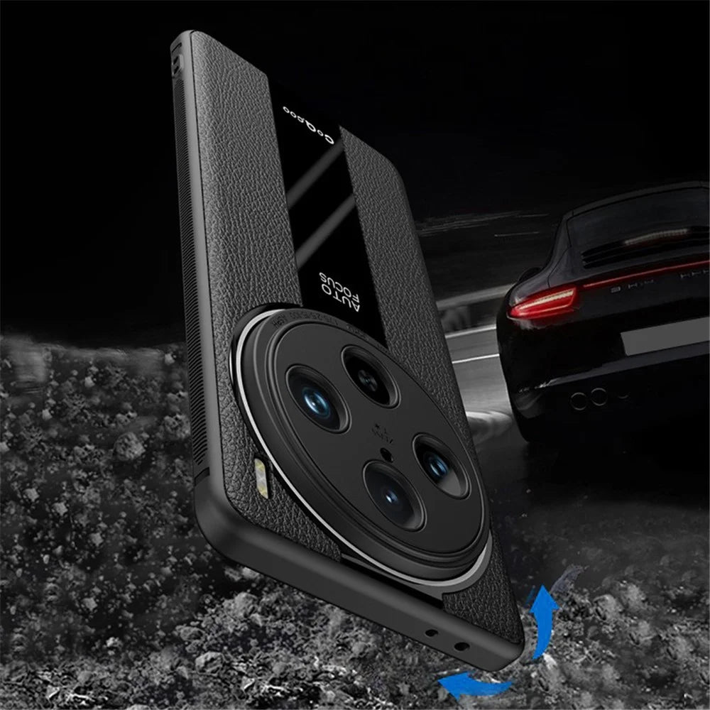 Q.COO For vivo X100 5G Case PU Leather+TPU+Acrylic Scratch-resistant Back Phone Cover - Black - 6