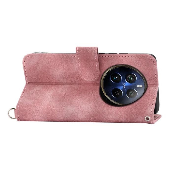 For Realme 12 Pro+ 5G / Realme 12 Pro 5G Multiple Card Slots PU Leather Case Stand Phone Cover - Pink - 2