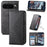 Phone Cover for Google Pixel 9 Pro XL Phone Stand Case PU Leather Rhombus Imprinted Pattern Wallet - Black - 5