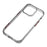 Q.COO Crystal Series for iPhone 15 Pro Max Shockproof Case Clear PC+TPU Phone Cover - Transparent Black - 1